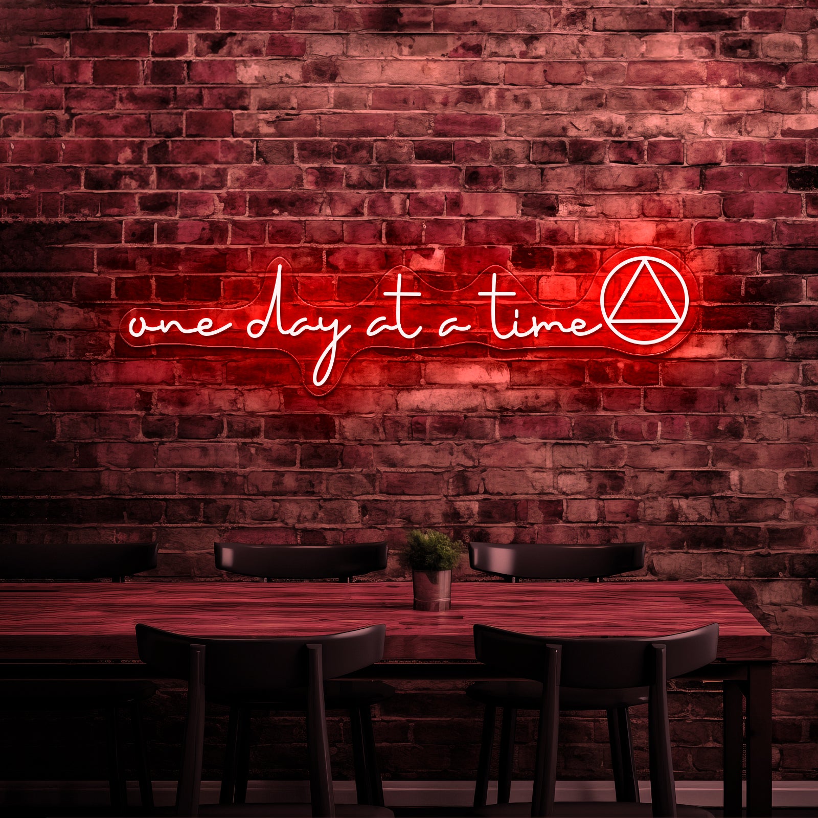 One Day At A Time Sober Aa Kindle Case Wall Artwork Neon Signs | Shineneon