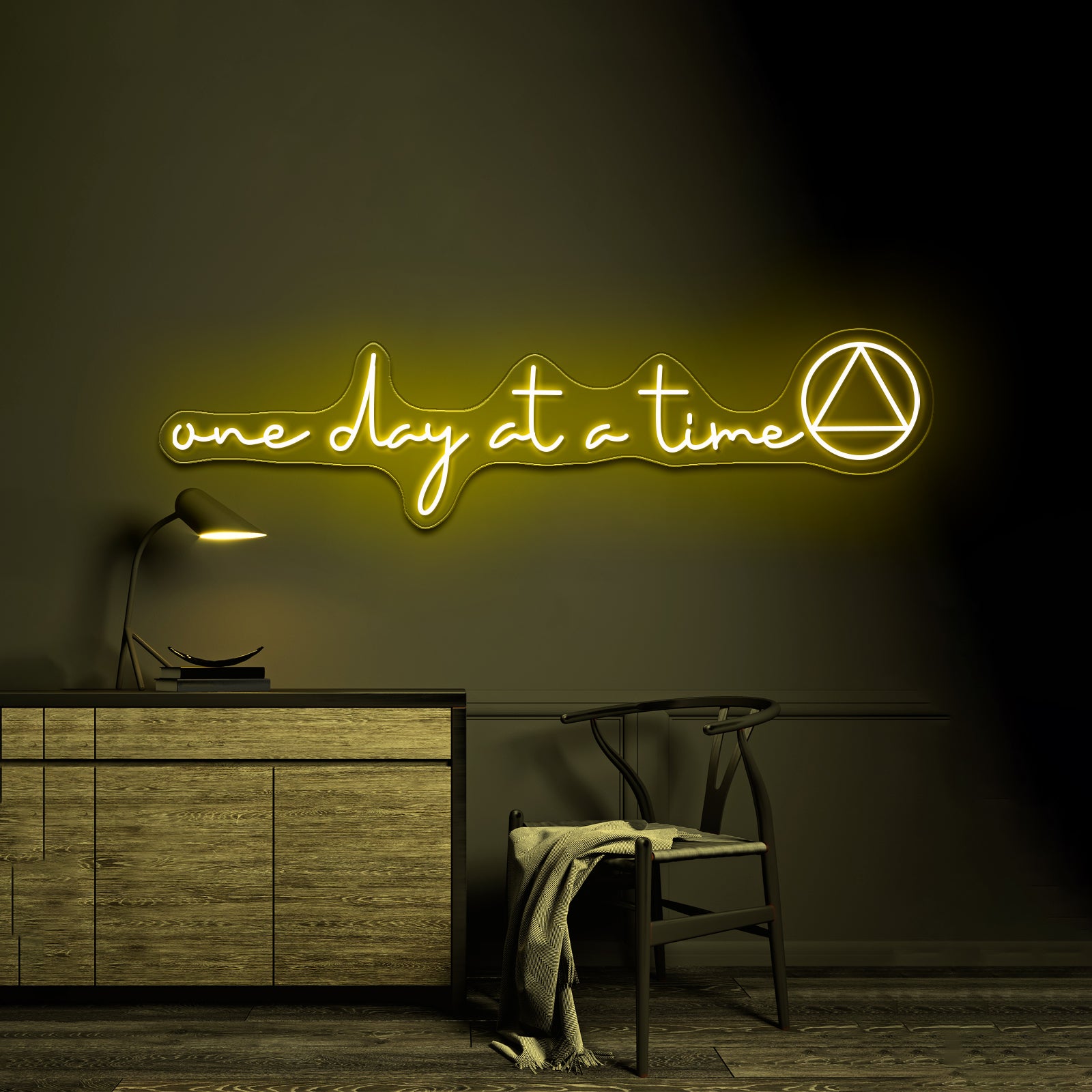 One Day At A Time Sober Aa Kindle Case Wall Artwork Neon Signs | Shineneon