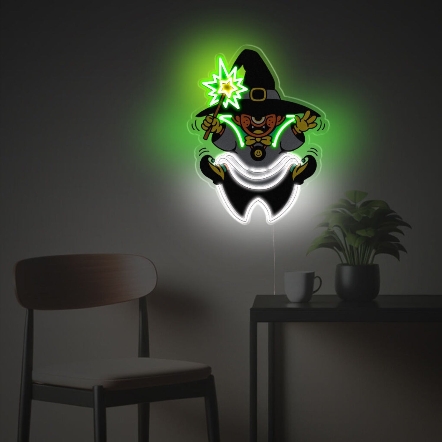 One Eyed Witch Monster Led Neon Acrylic Artwork | Shineneon