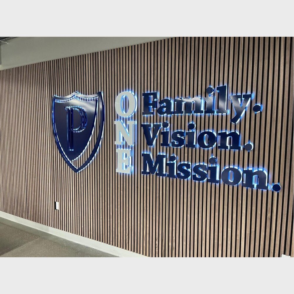 One Family Vison Mission Logo 3D Backlit Channel Letters Led Light Sign - Shineneon