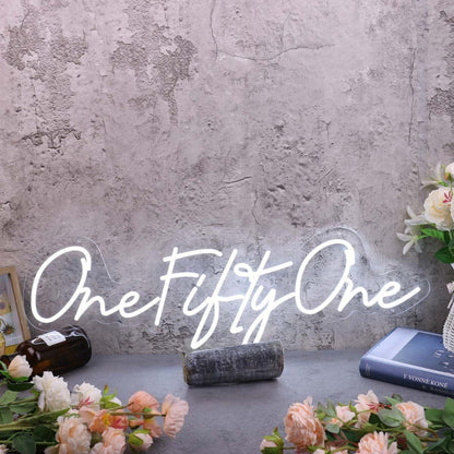 One Fifty One White Led Neon Sign - Shineneon