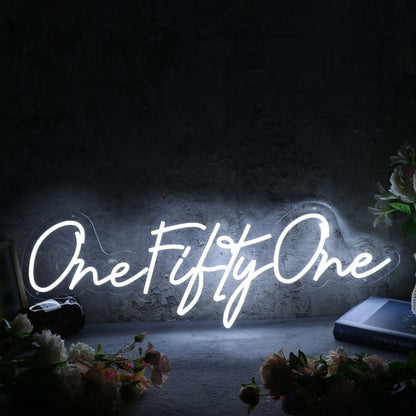 One Fifty One White Led Neon Sign - Shineneon