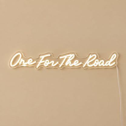 One For The Road Script Garage LED Neon Sign - Shineneon