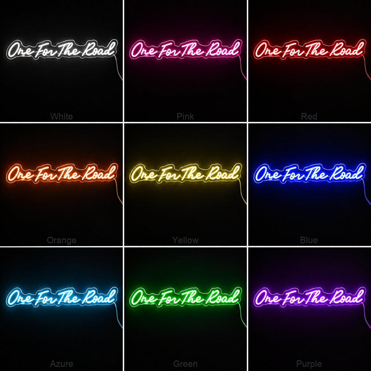 One For The Road Script Garage LED Neon Sign - Shineneon