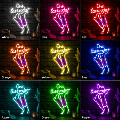 One Last Rodeo Neon Sign LED Neon Sign color grid