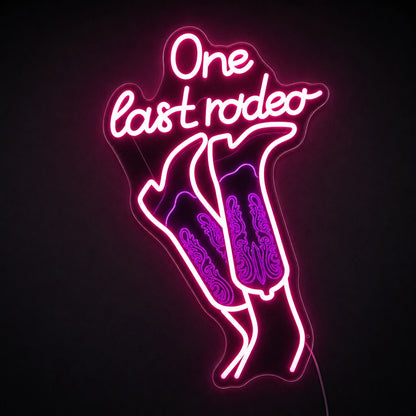 One Last Rodeo Neon Sign LED Neon Sign main product image