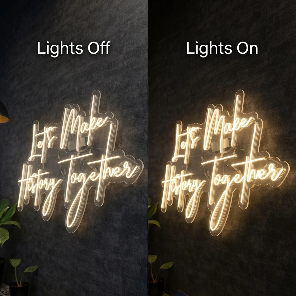 One LED Neon Sign - 06 Day Night Comparison