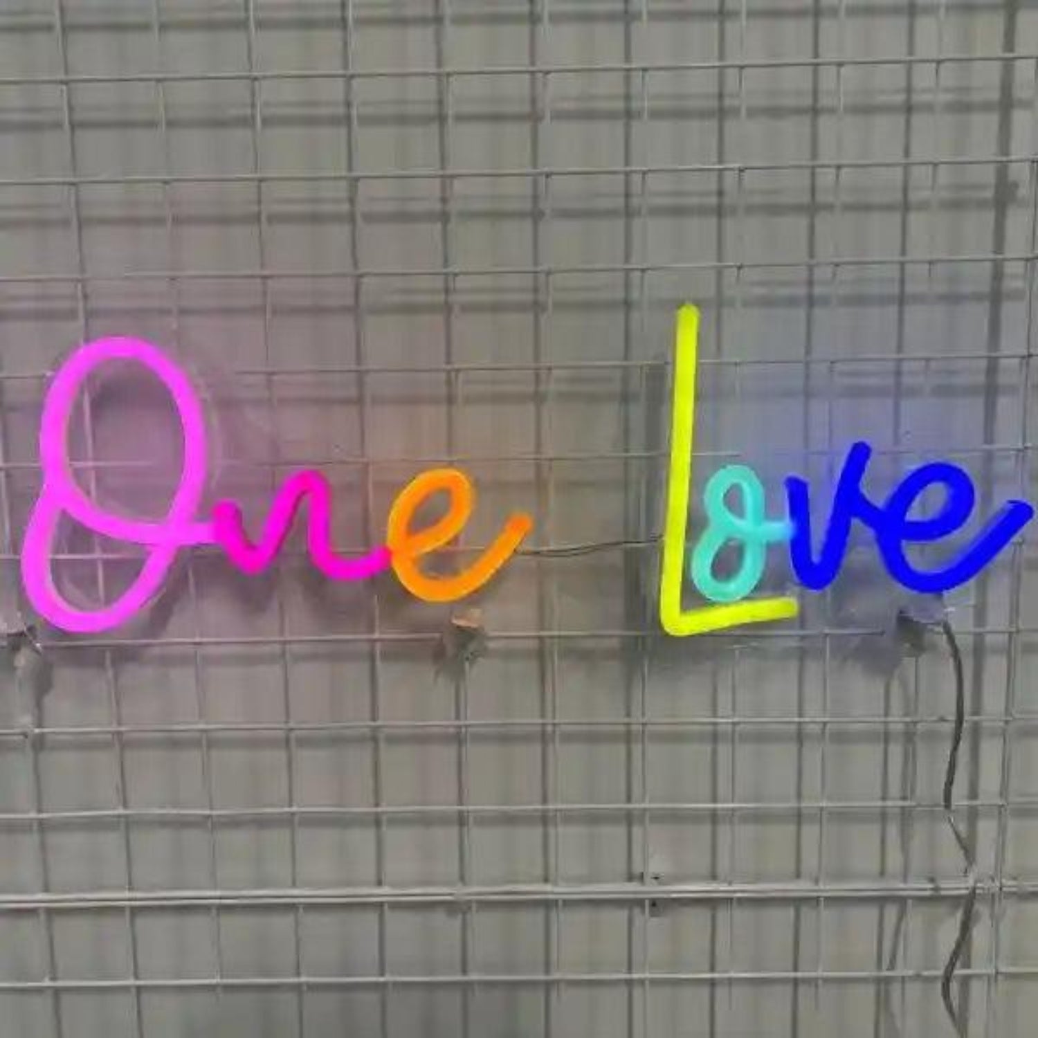 One Love Gradient LED Neon Sign for Bedroom Wall Decor | Shineneon
