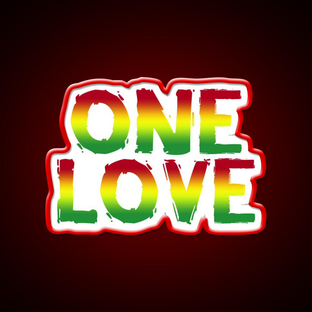 One Love Hemp Inspired Green Leaf Led Neon Sign Rgb Color - LED neon sign view 10