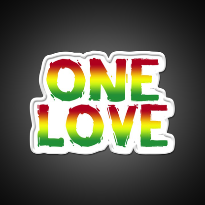 One Love Hemp Inspired Green Leaf Led Neon Sign Rgb Color - LED neon sign view 11