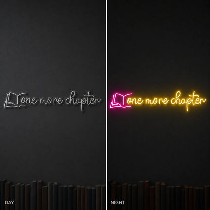 One More Charter LED Neon Sign Garage Man Cave Neon Sign day and night comparison