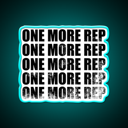 One More Rep Black Gym Fitness Led Neon Sign Rgb Color