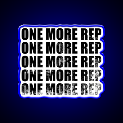 One More Rep Black Gym Fitness Led Neon Sign Rgb Color
