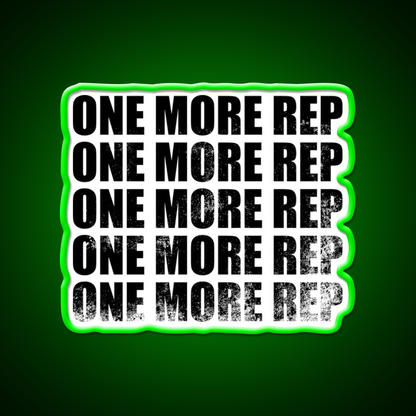 One More Rep Black Gym Fitness Led Neon Sign Rgb Color