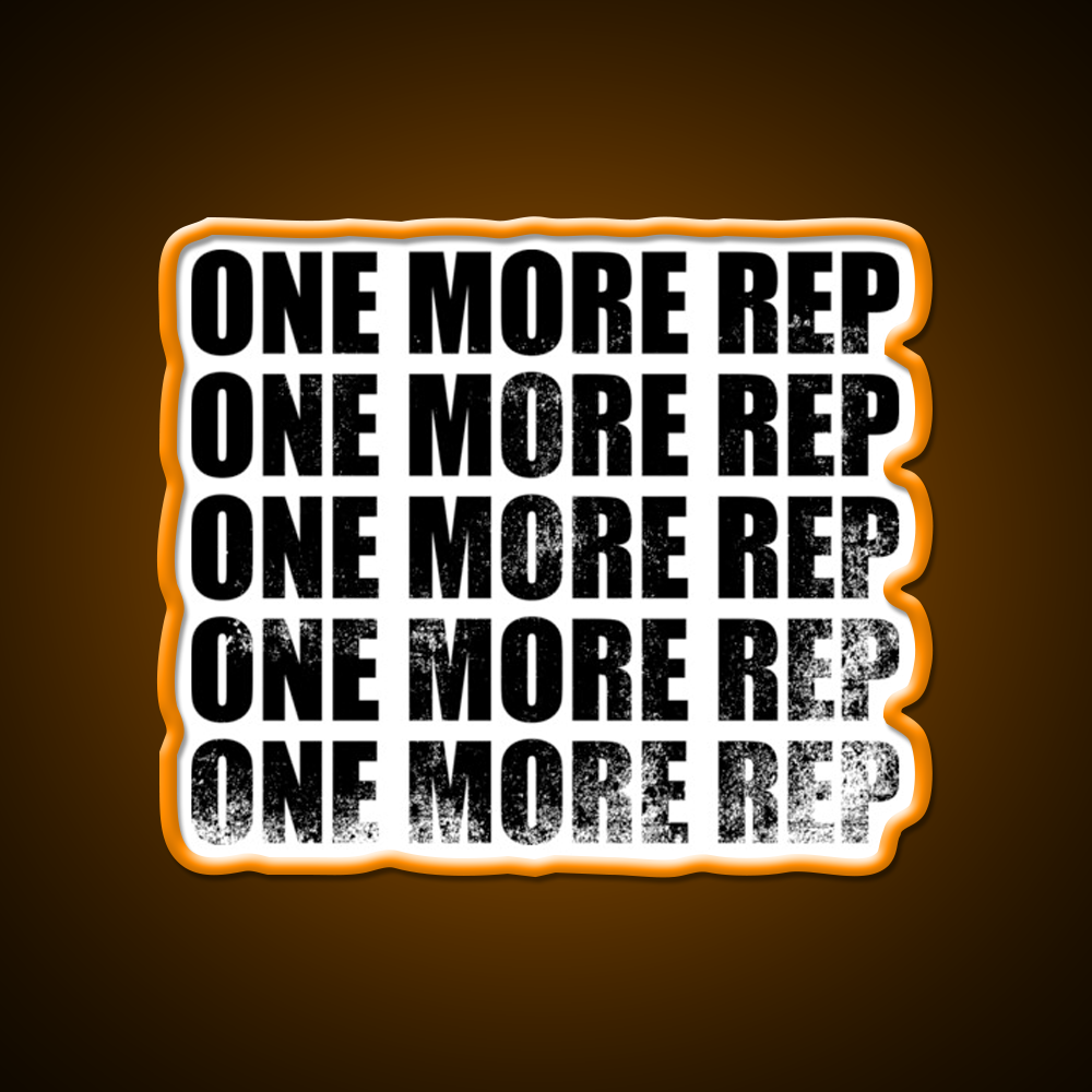 One More Rep Black Gym Fitness Led Neon Sign Rgb Color