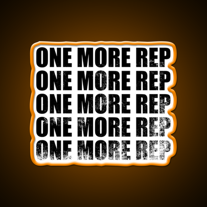One More Rep Black Gym Fitness Led Neon Sign Rgb Color