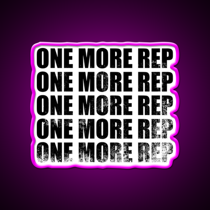 One More Rep Black Gym Fitness Led Neon Sign Rgb Color