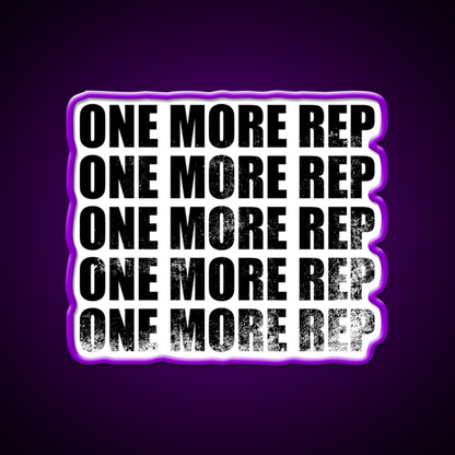 One More Rep Black Gym Fitness Led Neon Sign Rgb Color