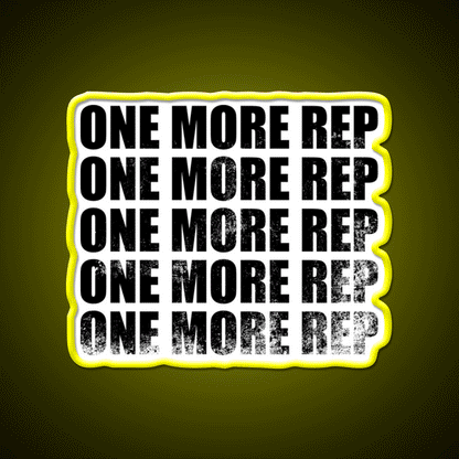 One More Rep Black Gym Fitness Led Neon Sign Rgb Color