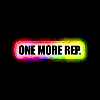 One More Rep Gym Fitness Led Neon Sign Fitness Room Sign Rgb Color