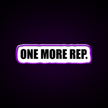 One More Rep Gym Fitness Led Neon Sign Fitness Room Sign Rgb Color