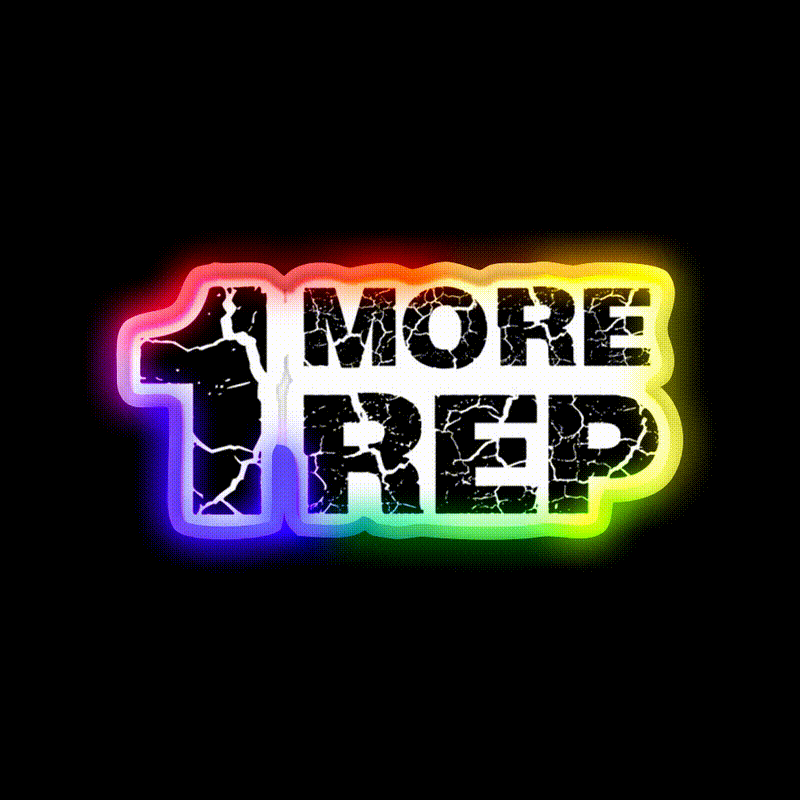 One More Rep Gym Fitness Led Neon Sign Rgb Color