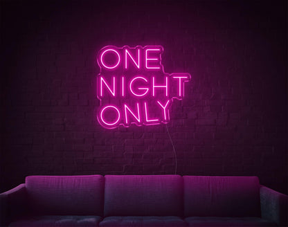 One Night Only Purple Bold Script Led Neon Sign For Bar Club Home Decor | Shineneon