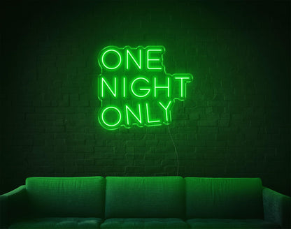 One Night Only Purple Bold Script Led Neon Sign For Bar Club Home Decor | Shineneon