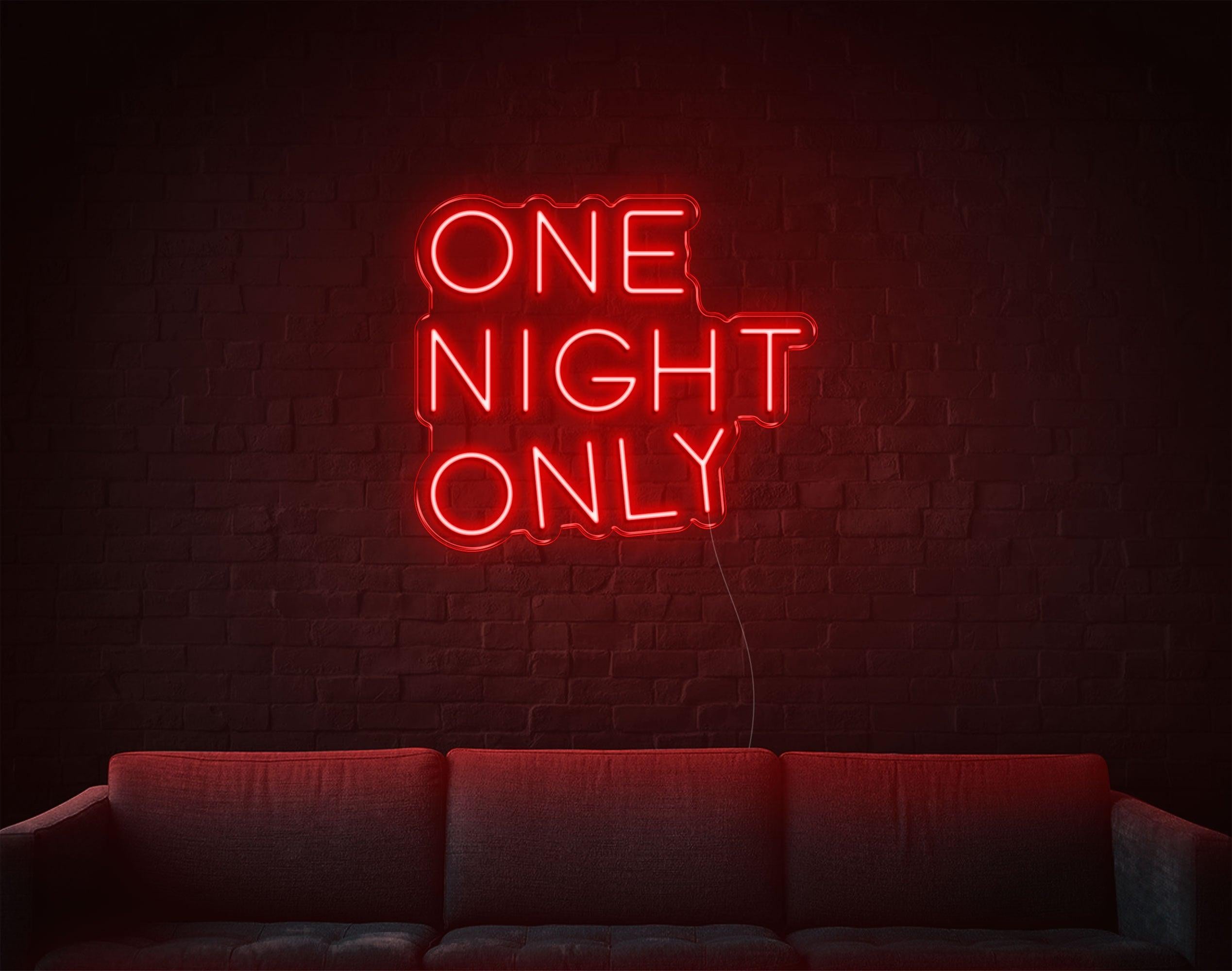 One Night Only Purple Bold Script Led Neon Sign For Bar Club Home Decor | Shineneon
