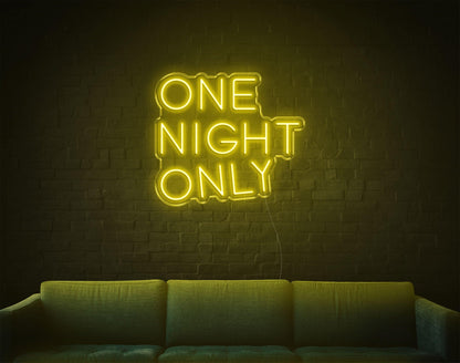 One Night Only Purple Bold Script Led Neon Sign For Bar Club Home Decor | Shineneon