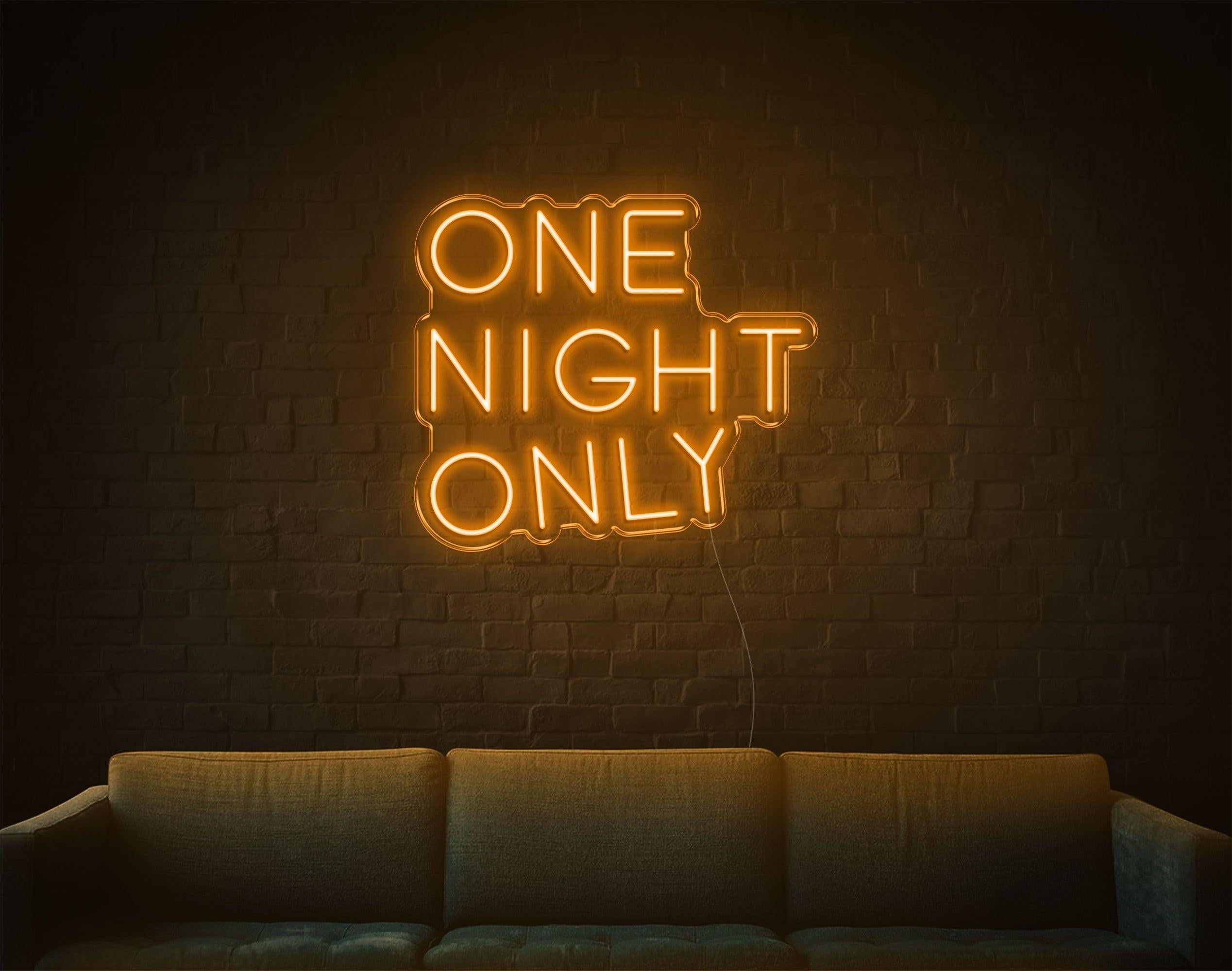 One Night Only Purple Bold Script Led Neon Sign For Bar Club Home Decor | Shineneon