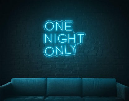 One Night Only Purple Bold Script Led Neon Sign For Bar Club Home Decor | Shineneon