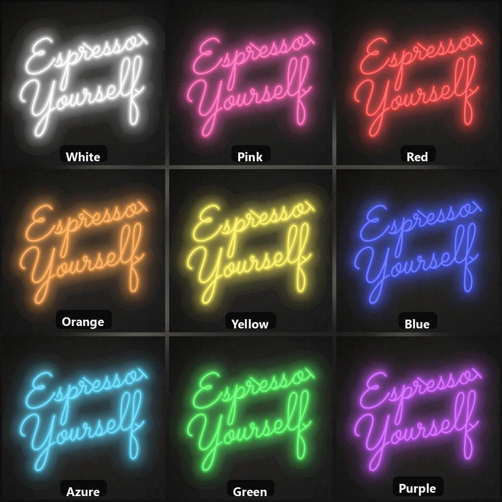 One See LED Neon Sign Garage Man Cave Neon Sign color grid