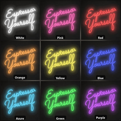 One See LED Neon Sign Garage Man Cave Neon Sign color grid
