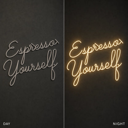 One See LED Neon Sign Garage Man Cave Neon Sign day and night comparison