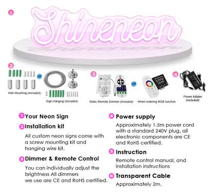 One Set Accessories for led neon sign - Shineneon