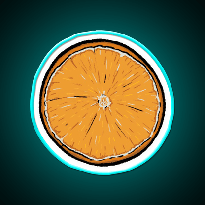 One Single Orange Slice Snack Food Led Neon Sign Rgb Color - Shineneon