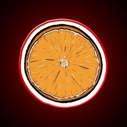 One Single Orange Slice Snack Food Led Neon Sign Rgb Color - Shineneon