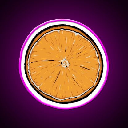 One Single Orange Slice Snack Food Led Neon Sign Rgb Color - Shineneon