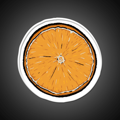 One Single Orange Slice Snack Food Led Neon Sign Rgb Color - Shineneon