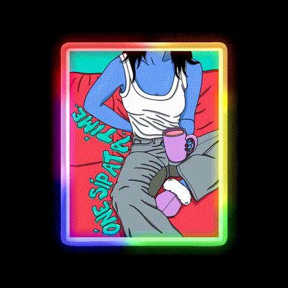 One Sip At A Time Cafe Led Neon Sign Espresso Bar Art Rgb Color