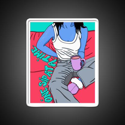 One Sip At A Time Cafe Led Neon Sign Espresso Bar Art Rgb Color