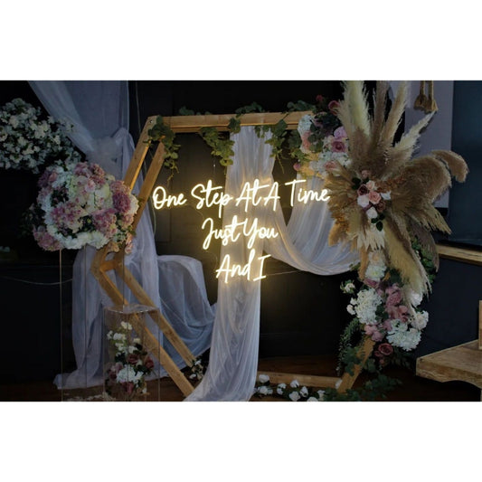 One Step At A Time Just You And I Led Sign Business Neon Sign