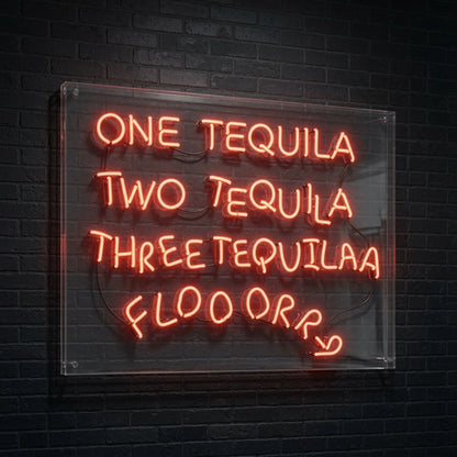 One Tequila Two Tequila Three Tequila Wall Decor LED Neon Sign - 01 Original Product Image