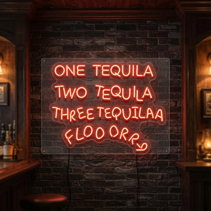 One Tequila Two Tequila Three Tequila Wall Decor LED Neon Sign - 02 High-Converting Product Image