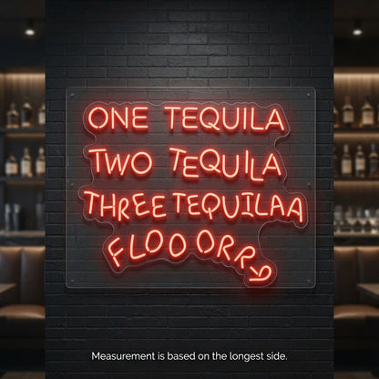 One Tequila Two Tequila Three Tequila Wall Decor LED Neon Sign - 04 Size Image