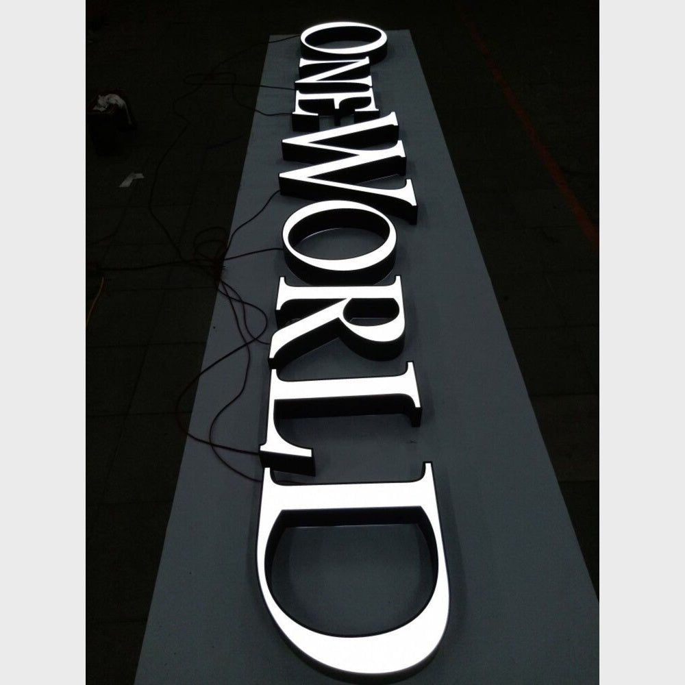 One World 3D Frontlit Channel Letters Led Light Sign - Shineneon