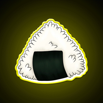 Onigiri Snack Food Led Neon Sign Rgb Color - Custom LED neon sign front view