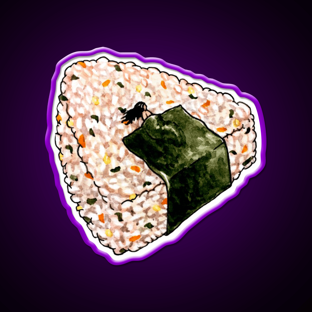 Onigiri Snooze Snack Food Led Neon Sign Rgb Color - Shineneon