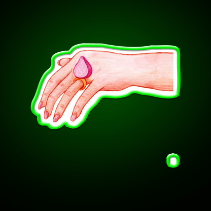 Onion Ring Engagement Pun Snack Food Led Neon Sign Rgb Color - Shineneon